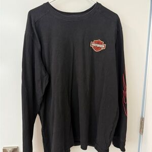 Harley-Davidson Black Long Sleeve with Red Logo